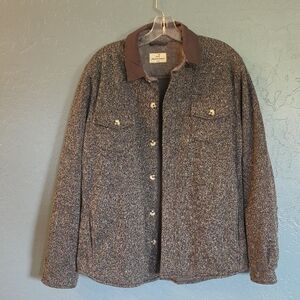 Marine Layer Fleece Lined Camping Shirt Multicolor Grey Lightweight Shirt Jacket